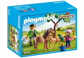 Игровой набор из серии Ферма Пони: Ветеринар с пони и жеребенком (Playmobil, 6949pm)